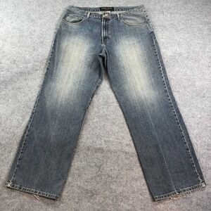 Guess Vintage Mens Jeans 38x32 Blue Urban Fit Straight Leg Medium Wash High Rise
